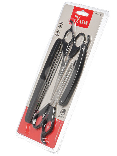 Набор парикмахера 4 предмета, 13.5х25 см, Y4-11550