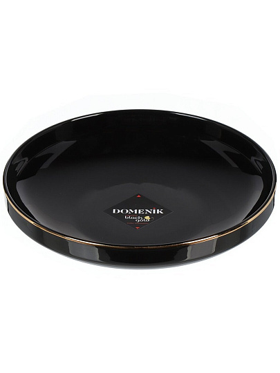 Тарелка суповая, фарфор, 19 см, круглая, Black Gold, Domenik, DM3012-1