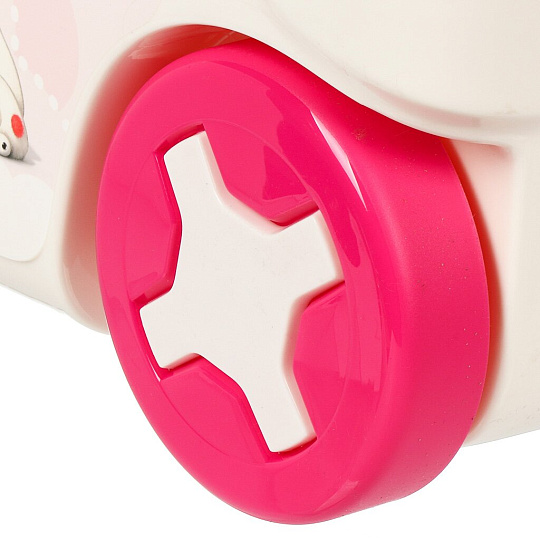 Ящик для игрушек 50 л, на колесах, с крышкой, пластик, 59х38.3х33 см, розовый, Lalababy, Миньоны, LA106611032