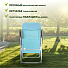 Кресло складное пляжное 60х60х112 см, голубое, сетка, 100 кг, Green Days, YTBC048-1 - фото 13