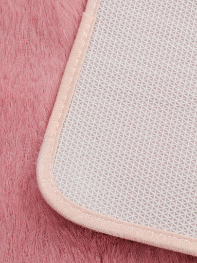 Коврик для ванной, 0.5х0.8 м, полиэстер, розовый, Silvano, Ангора, Y4-11479