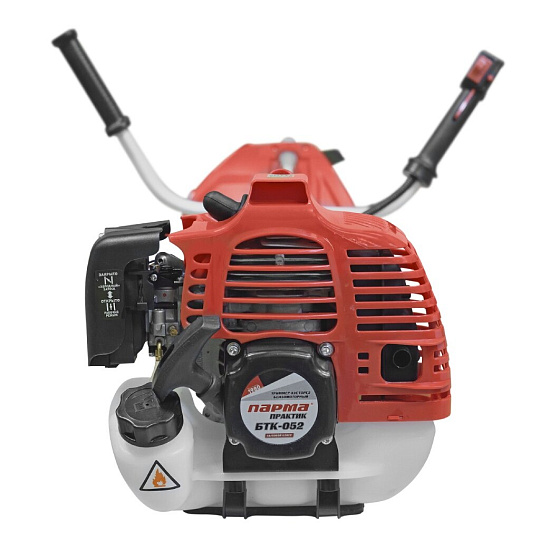 Триммер бензиновый, Парма, БТК-052, 02.015.00016, 2 л.с., 52 куб.см, 1500 Вт, U-ручка, леска/нож, неразборный вал