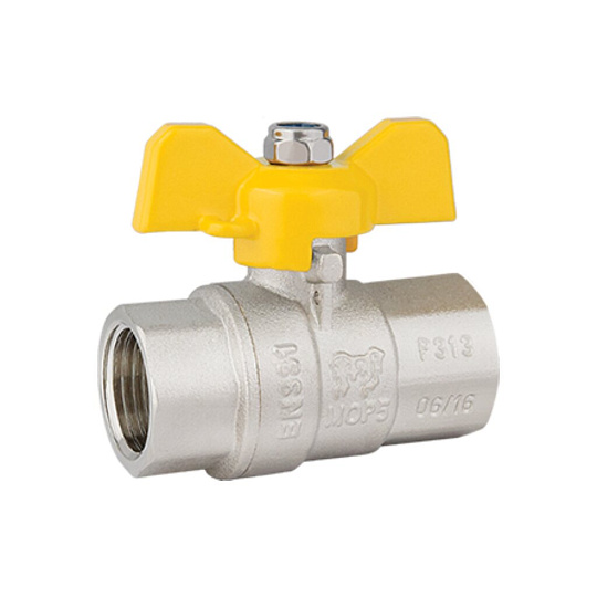 Кран для газа г-г, 1/2&quot;, ручка-бабочка, ProFactor