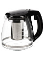 Чайник заварочный стекло, пластик, 1.2 л, с ситечком, 329889, черный - фото 7