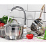 Кастрюля нержавеющая сталь, 2.6 л, с крышкой, крышка стекло, Daniks, Мадрид Gold, SD-318G, индукция - фото 5