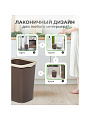 Контейнер для мусора пластик, 9 л, прямоугольный, с фиксатором, шоколад, слоновая кость, Violet, Tandem, 841122 - фото 4