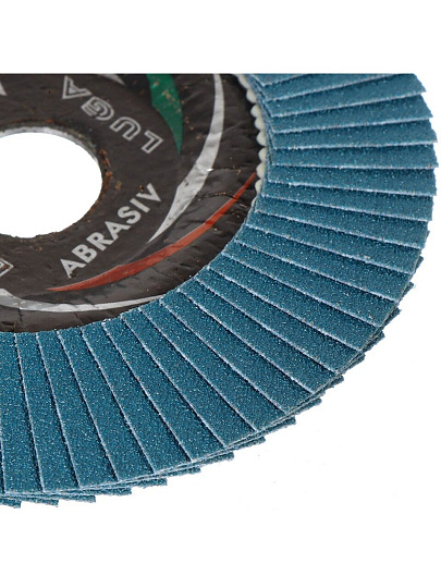 Круг лепестковый торцевой КЛТ2 для УШМ, LugaAbrasiv, диаметр 125 мм, посадочный диаметр 22 мм, зернистость ZK80, шлифовальный