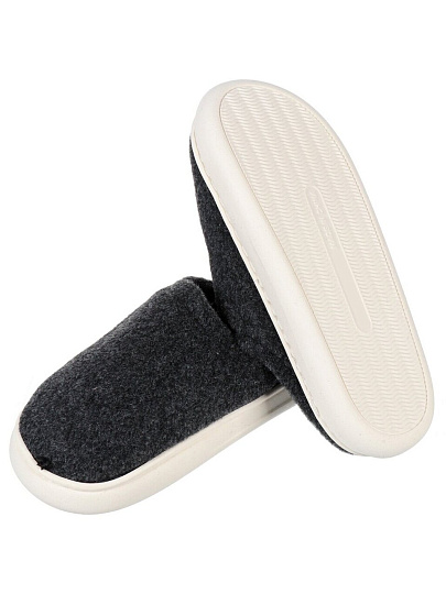 Тапки для мужчин, черные, р. 42-43, закрытые, войлок, A210072