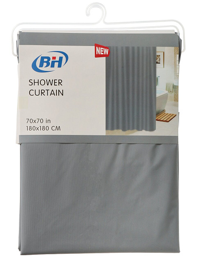 Штора для ванн 180х180 см, PEVA, Бирюзовая однотонная, Y4-11136