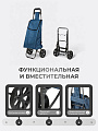 Тележка хозяйственная 34х25х90 см, полиэстер, пластик, металл, 30 кг, 38 л, с сумкой, складная, Y6-1843 - фото 6