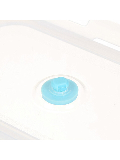 Контейнер пищевой пластик, 350 мл, 13х12х3 см, голубой, прямоугольный, складной, Y4-6486