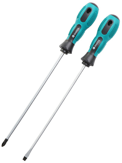 Набор отверток 2 предмета, Bartex, PH2x6, SL5x4.5, двухкомпонентный, блистер