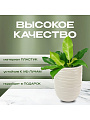 Кашпо пластик, 35х39 см, со вставкой, кремовое, Idea, Лайн, М 3411 - фото 3