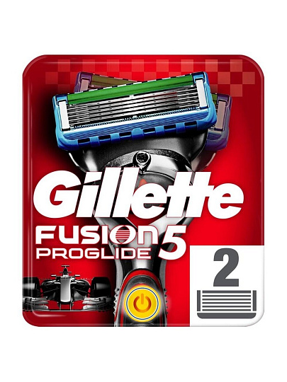 Сменные кассеты для бритв Gillette, Fusion ProGlide Power, для мужчин, 2 шт