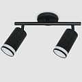 Светильник на основании General Lighting Systems, Башня, 50 Вт, GU10, на 2 лампочки, IP20, d5.5х10х10 см, боковое рассеивание, Спот, черный, 661834