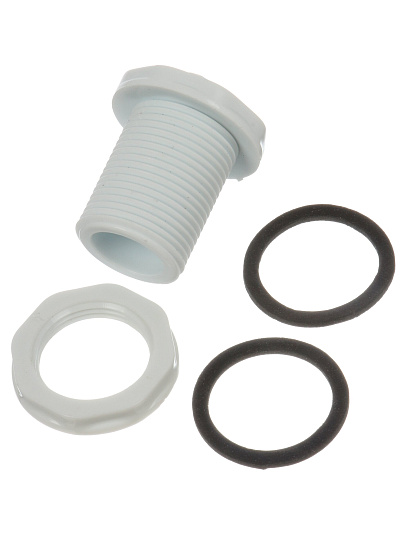 Врезка в емкость 1'', пластик, переходник, СантехКреп, 4.5.2.14.