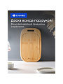 Доска разделочная бамбук, 39х24х1.5 см, с ручкой, прямоугольная, Daniks, H-2165L - фото 6