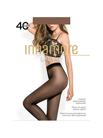 Колготки Innamore, Lady, 40 DEN, р. 2, daino/загар, без шортиков, прозрачные c плоским швом