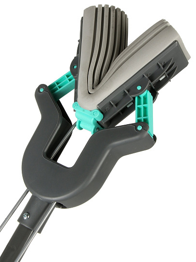 Швабра губка, ПВА, 125х27 см, с отжим, телес.руч, BClean, DS-1352