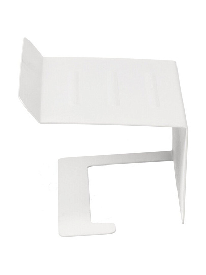 Держатель для туалетной бумаги, с полкой, 17х12х7.5 см, металл, белый, A340121