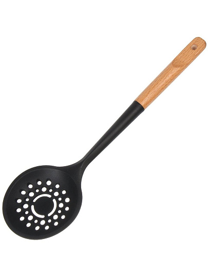 Шумовка бамбук, силикон, навеска, Daniks, Black, WFCFA-0038-7