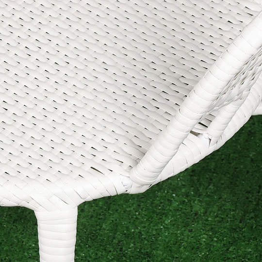 Кресло садовое ротанг, 73х45х43 см, белое, 100 кг, C010062