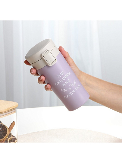 Термокружка нержавеющая сталь, 0.38 л, колба нержавеющая сталь, розовая, Y4-9330