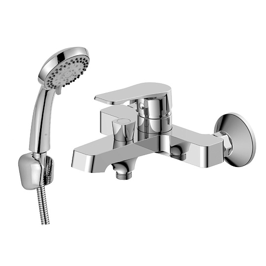 Смеситель одноручный для ванны с коротким изливом, картр. 35 мм, хром, DECOROOM, DR23036