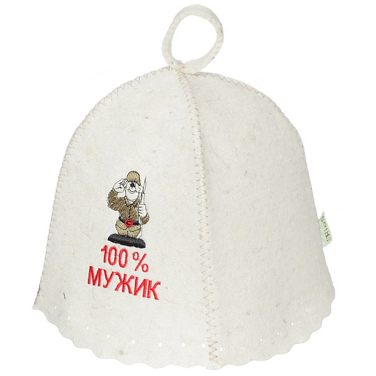 Шапка для бани Бацькина Баня, 100% Мужик, 10031
