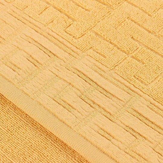 Полотенце банное 70х140 см, 100% хлопок, 541 г/м2, Galiha Jacquard, Anilsan, желтое, Турция, 209170140