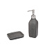 Набор для ванной Темно-серый Y323 I.K, 4 предмета (дозатор, мыльница, стаканы), из полирезина - фото 2