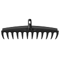 Грабли прямые, 12 зуб, пластик, 41 см, Fiskars, Solid, садовые, 1014917