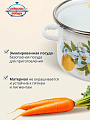 Кастрюля эмалированная сталь, 4 л, крышка стекло, цилиндрическая, Сибирские товары, Лимоны, 1MD201S, индукция - фото 3