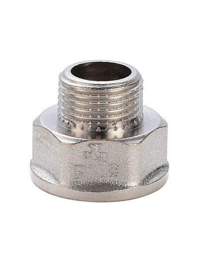 Переходник 3/4&quot;х1/2&quot;, DN 20х15, г-ш, никель, внутренняя/наружная, РМС