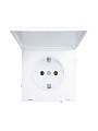 Розетка скрытой установки, 1 гнездо, с заземлением, 16 А, 250 В, пластик, IP20, белая, безвинтовой, зажим/клемма, с крышкой, Lezard, Zima, 704-0288-123BQC - фото 2
