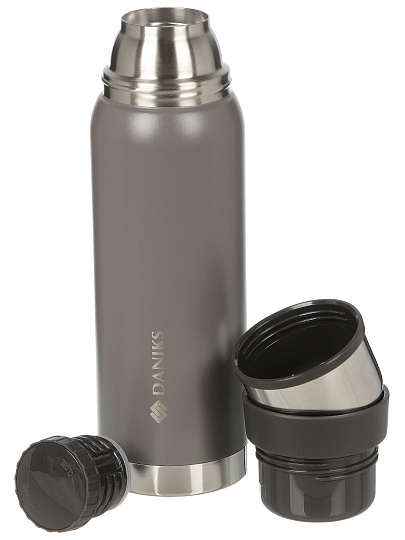 Термос нержавеющая сталь, 0.75 л, Daniks, колба нержавеющая сталь, серый, DBR-750