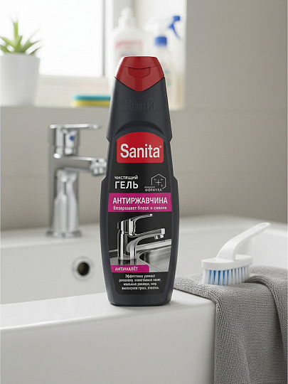 Чистящее средство универсальное, Sanita, Антиржавчина, гель, 500 мл, 5450 г