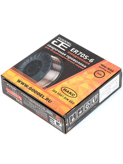 Проволока сварочная Goodel, ER70S-6, с омедненной поверхностью, диаметр 1.2 мм, 5 кг, C70D20012W