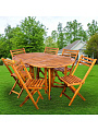 Мебель садовая Green Days, Роса, дерево, стол, 150х90х74 см, 6 стульев, 80 кг, TP4042.1 - фото 9