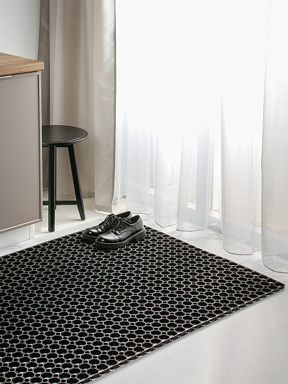 Коврик грязезащитный придверный, 100х150х1.6 см, прямоугольный, резина, сквозные отверстия