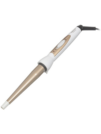 Стайлер Delta Lux, DL-0628, для завивки волос, керамическое покрытие, диаметр 13-25 мм, бело-золотой, 0R-00000504