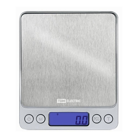 Весы кухонные электронные, нержавеющая сталь, TDM Electric, Дельта, точность 1 г, до 3 кг, серебро, SQ4005-0002