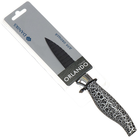 Нож кухонный Daniks, Орландо, для овощей, нержавеющая сталь, 9 см, рукоятка пластик, 160554-5