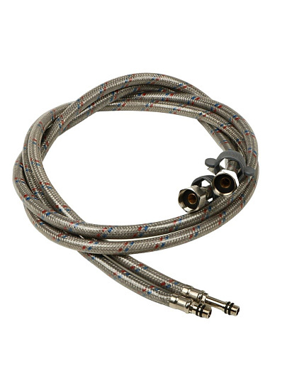 Подводка для воды М10-1/2"х1.5 м, пара, сталь, полимер, Stemix