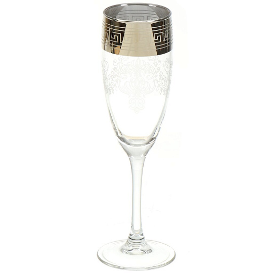 Бокал для шампанского, 170 мл, стекло, 6 шт, Glasstar, Барокко, GN1_1687_3