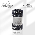 Плед 2-спальный, 180х200 см, велсофт, 100% полиэстер, Silvano, Письма, черный, SР-364/1