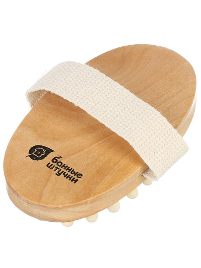 Массажер дерево, 13х8х4 см, универсальный, Банные штучки, 40066