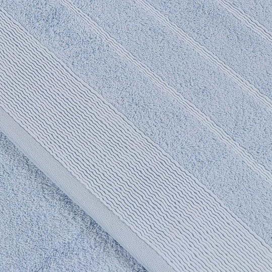 Полотенце банное 50х90 см, 100% хлопок, 600 г/м2, Бархатное, Bella Carine, голубое, Турция, FT-4-50-1898