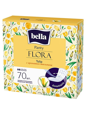 Прокладки женские Bella, Panty Flora Tulip, ежедневные, 70 шт, с ароматом тюльпана, BE-021-RZ70-006