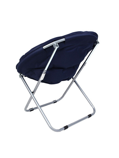 Кресло складное 80х80х78 см, синее, оксфорд, круглое, сталь d 22 мм, 100 кг, 121-096